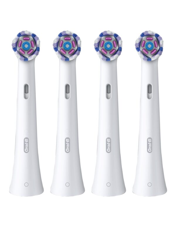 Oral-B | Toothbrush replacement | iO Radiant White | Heads | For adults | Number of brush heads included 4 | Number of teeth brushing modes Does not apply | White