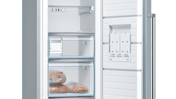 Bosch | Freezer | GSN36AIEP | Energy efficiency class E | Upright | Free standing | Height 186 cm | Total net capacity 242 L | No Frost system | Display | Stainless steel - Image 7