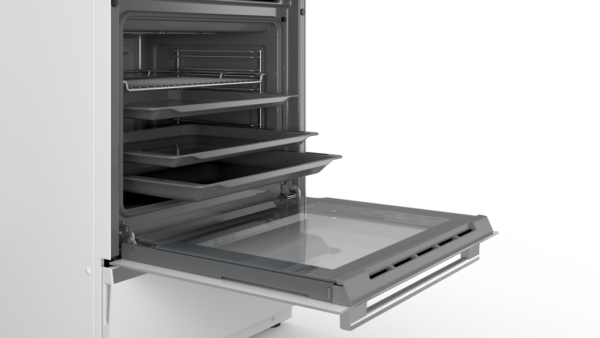 Bosch | Cooker | HLT59E020U | Integrated timer | Hob type Induction | Oven type Electric | White | Width 60 cm | Electronic ignition | Grilling | LCD | Depth 60 cm | 66 L - Image 4