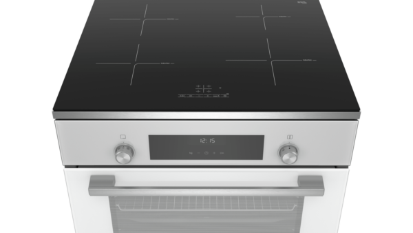 Bosch | Cooker | HLT59E020U | Integrated timer | Hob type Induction | Oven type Electric | White | Width 60 cm | Electronic ignition | Grilling | LCD | Depth 60 cm | 66 L - Image 2