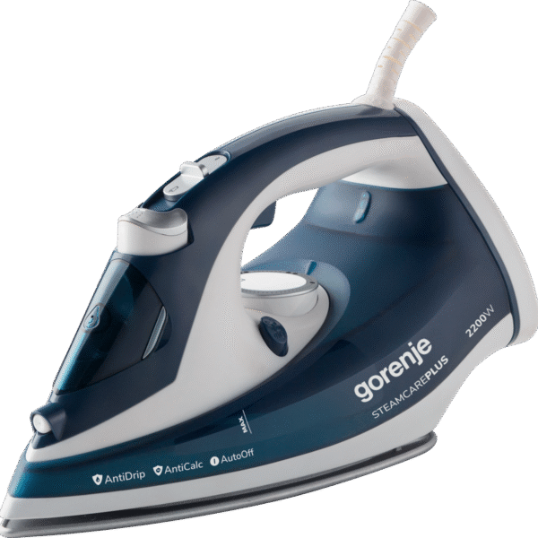 Gorenje | Steam Iron | SIH2200TQC | Power 2200 W | Water tank capacity 300 ml | Continuous steam 30 g/min | Blue/White | Steam boost performance 90 g/min
