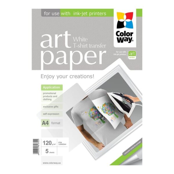 ART | 120 g/m² | A4 | Photo Paper T-shirt transfer (white)