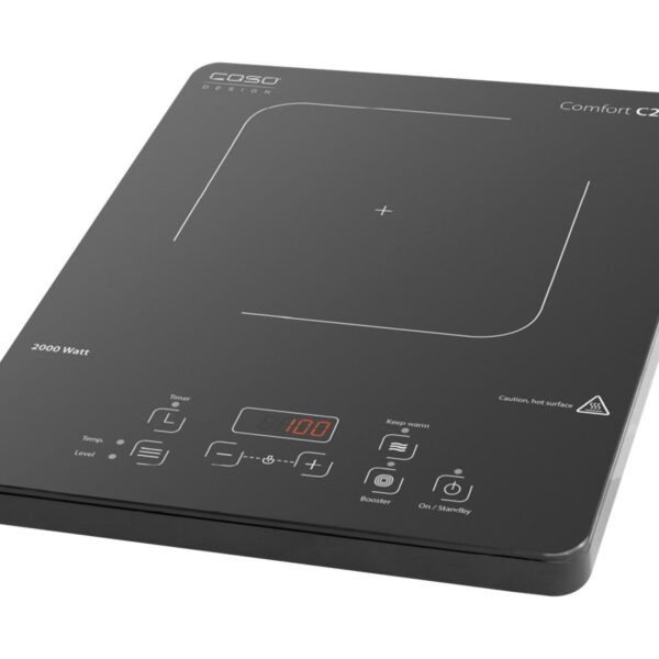 Caso | Free standing table hob | Comfort C2000 | Number of burners/cooking zones 1 | Sensor | Black | Induction