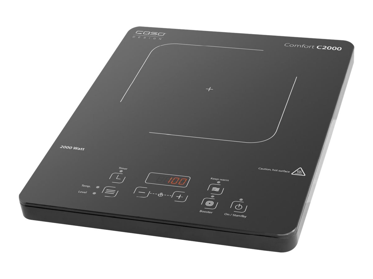 Caso | Free standing table hob | Comfort C2000 | Number of burners/cooking zones 1 | Sensor | Black | Induction