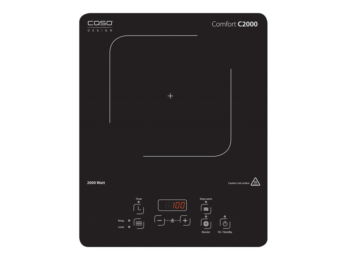 Caso | Free standing table hob | Comfort C2000 | Number of burners/cooking zones 1 | Sensor | Black | Induction - Image 2