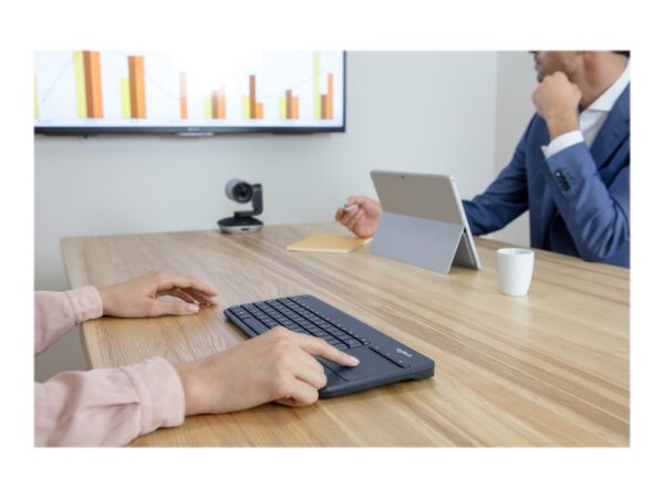 Logitech | K400 Plus | Keyboard with Trackpad | Wireless | US | Black | USB port - Image 10