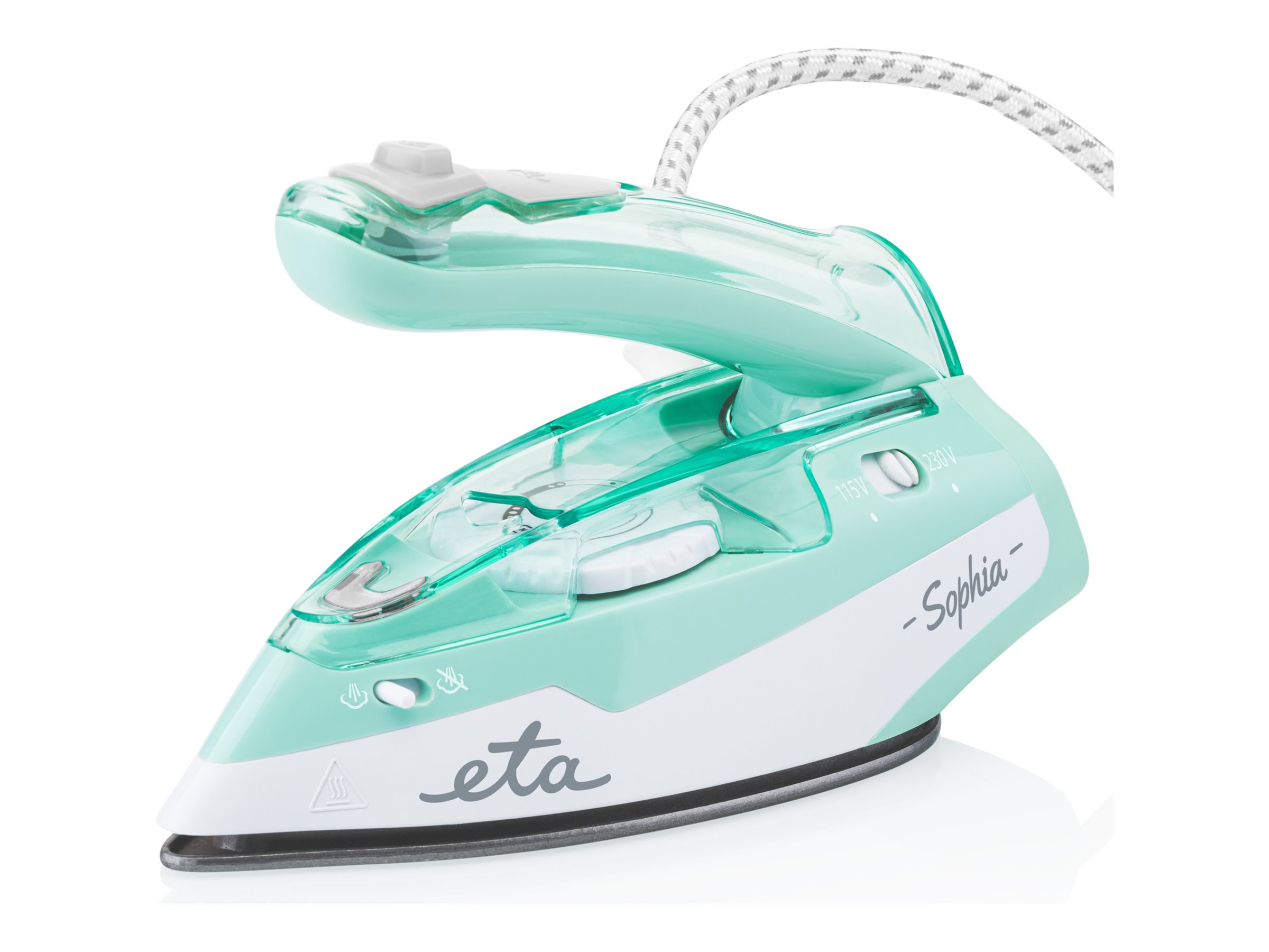 ETA | ETA127190000 Sophia | Steam Travel Iron | 1100 W | Water tank capacity 80 ml | Continuous steam 30 g/min | Steam boost performance 50 g/min | Green/White - Image 2
