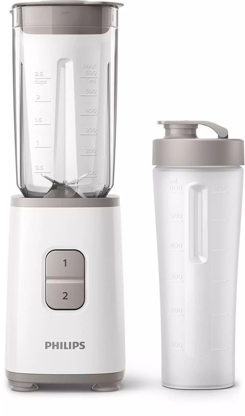 Philips | Mini blender | HR2602/00 | Personal | 350 W | Jar material SAN | Jar capacity 1 L | Ice crushing | White - Image 3