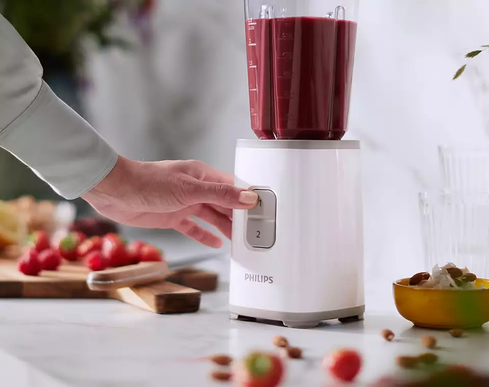 Philips | Mini blender | HR2602/00 | Personal | 350 W | Jar material SAN | Jar capacity 1 L | Ice crushing | White - Image 5