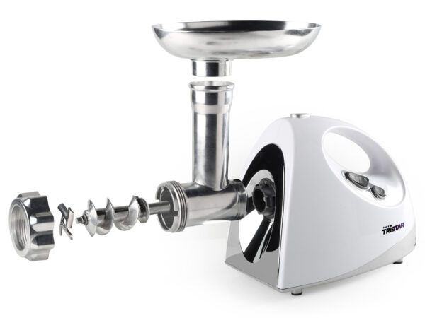 Tristar | VM-4210 Meat Grinder | White | 3 Stainless steel grinding plates, Aluminum grinder head, Aluminum hopper tray, Sausage stuffer, Kubbe attachment, Sausage accessory, Stainless steel blade - Image 13