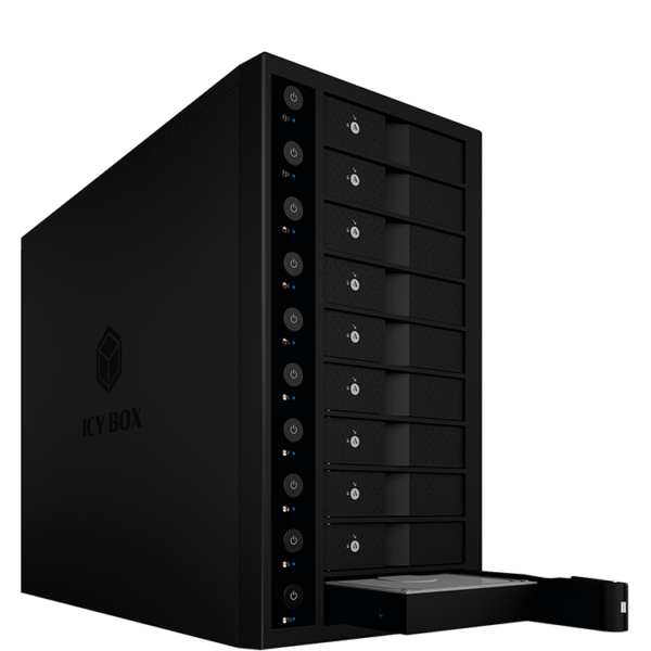 Raidsonic | Icy Box | IB-3810-C31 SINGLE enclosure for 10x HDD with USB 3.1 (Gen 2) Type-C or Type-A interface