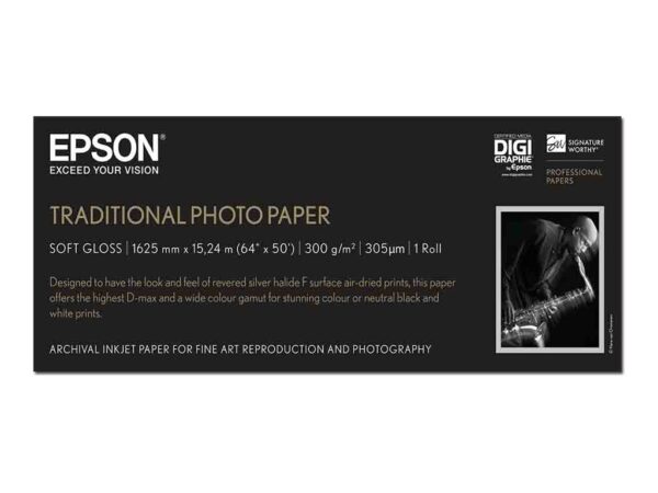 Traditional Photo Paper (64" x 15 m) | C13S045107 | 300 g/m² | Photo Paper