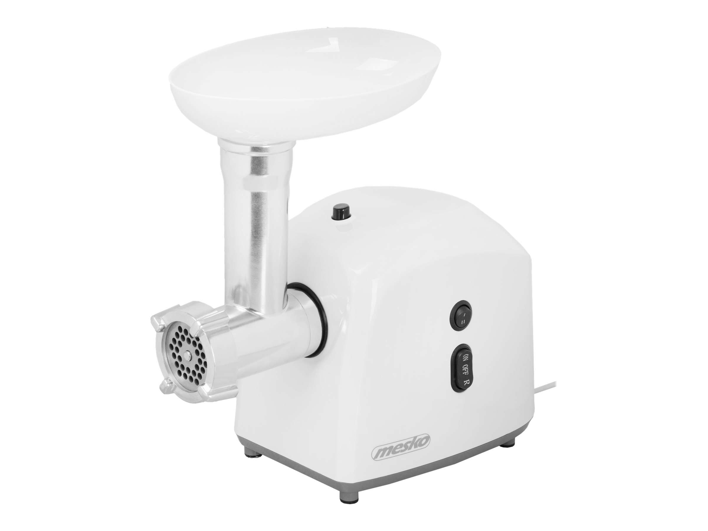 Mesko MS 4805 Meat mincer, Power 600W, Bowl, Middle size sieve, Mince sieve, Poppy sieve, Plunger, Sausage filler | Mesko | Mesko MS 4805 | White | Middle size sieve, mince sieve, poppy sieve, plunger, sausage filler, kibbe attachment - Image 3