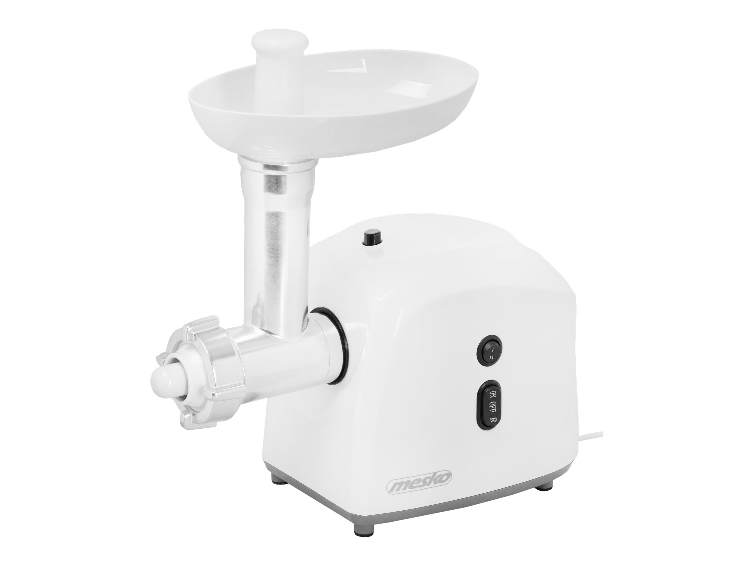 Mesko MS 4805 Meat mincer, Power 600W, Bowl, Middle size sieve, Mince sieve, Poppy sieve, Plunger, Sausage filler | Mesko | Mesko MS 4805 | White | Middle size sieve, mince sieve, poppy sieve, plunger, sausage filler, kibbe attachment - Image 5