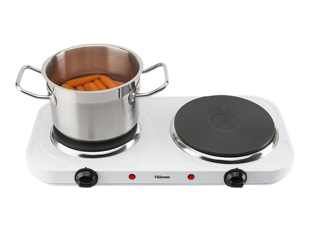 Tristar | Free standing table hob | KP-6245 | Number of burners/cooking zones 2 | Rotary | White | Electric - Image 2