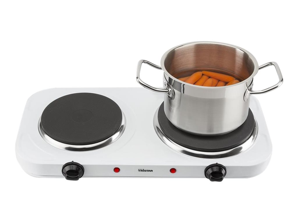 Tristar | Free standing table hob | KP-6245 | Number of burners/cooking zones 2 | Rotary | White | Electric - Image 3