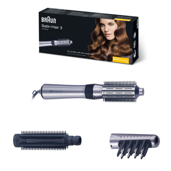 Braun | Satin Hair 3 AS 330 | Warranty 24 month(s) | Ceramic heating system | Number of heating levels 2 | 400 W | Black, Blue, Lilac - Image 7