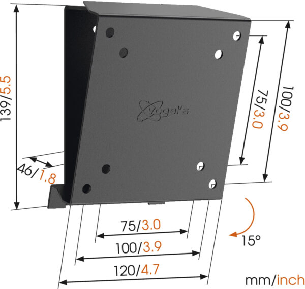 Vogels | Wall mount | MA1010-A1 | Tilt | 17-26 " | Maximum weight (capacity) 30 kg | Black - Image 4