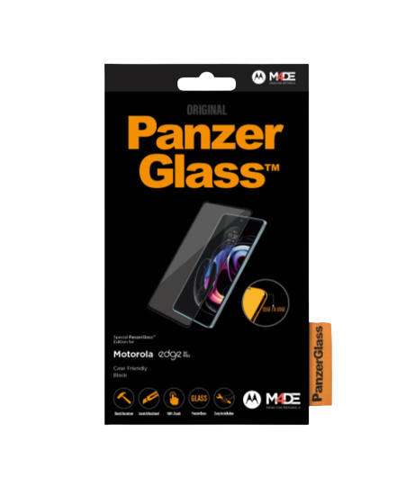 PanzerGlass | Screen protector | Motorola | Edge 20 Pro | Glass | Black | Full frame coverage; 100% touch preservation; Rounded edges | Case friendly
