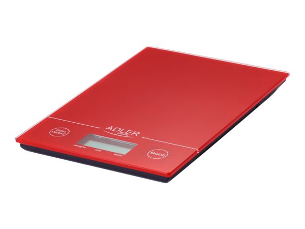 Adler | Kitchen scales | AD 3138 | Maximum weight (capacity) 5 kg | Graduation 1 g | Red - Image 2