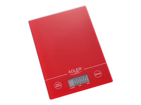 Adler | Kitchen scales | AD 3138 | Maximum weight (capacity) 5 kg | Graduation 1 g | Red - Image 4