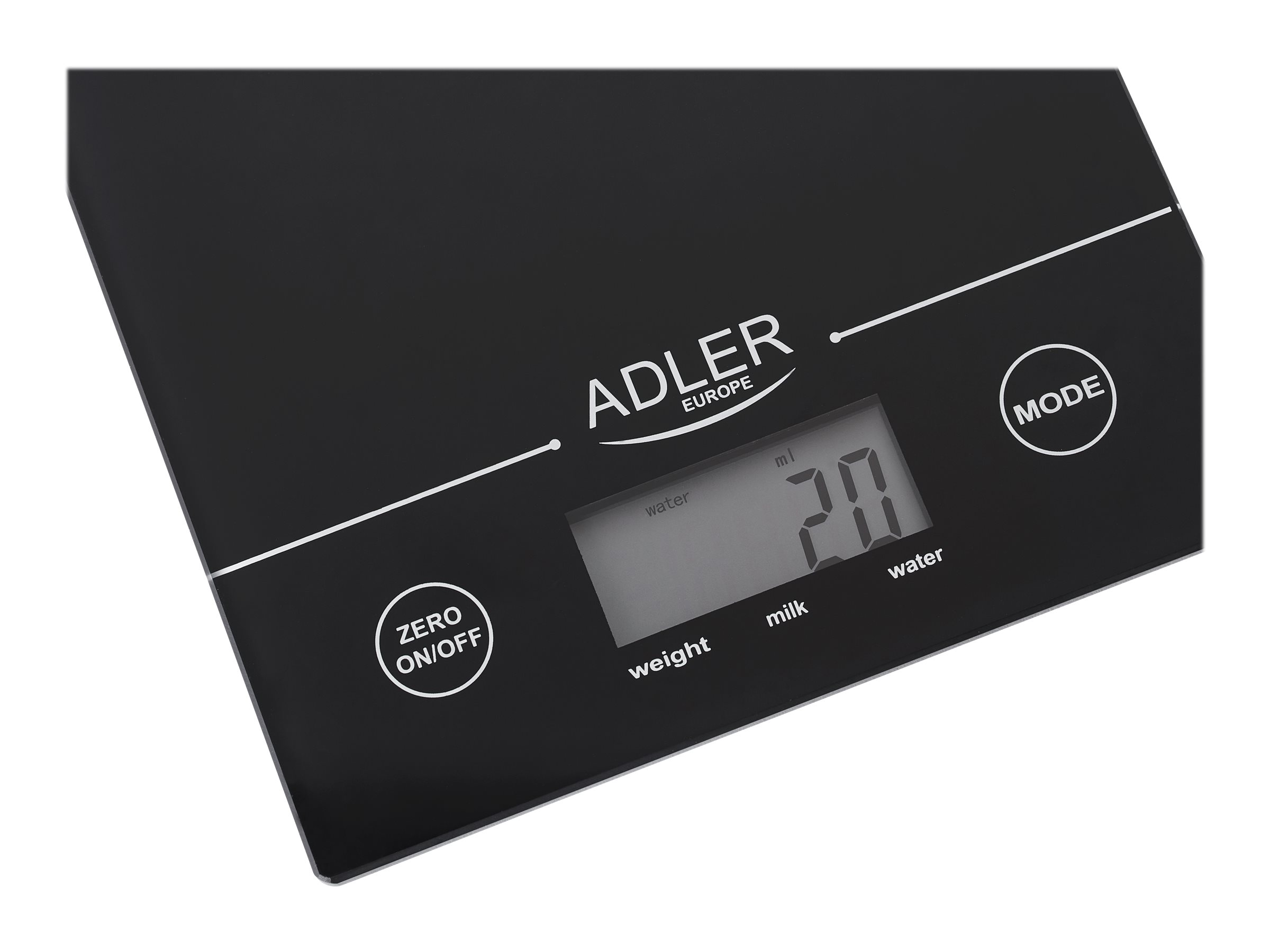 Adler | Kitchen scales | Adler AD 3138 | Maximum weight (capacity) 5 kg | Graduation 1 g | Display type LCD | Black - Image 6