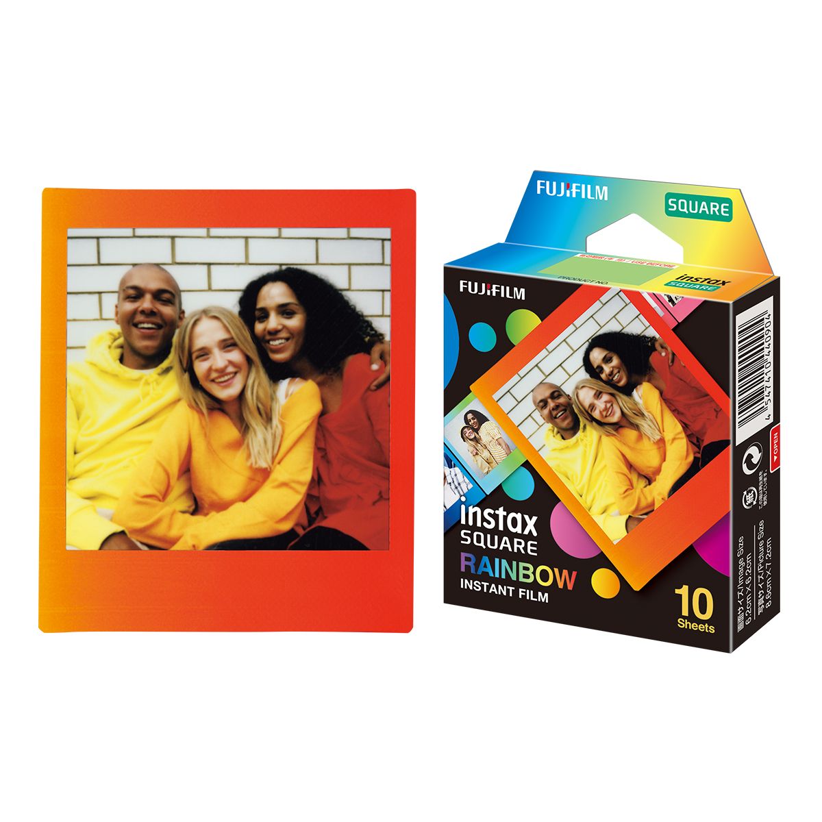 Fujifilm | Instax Square Rainbow (10) Instant Film | 72 x 86 mm | 2.4 x 2.4" Image Area; 3.4 x 2.8" Print Size | Quantity 10 - Image 2
