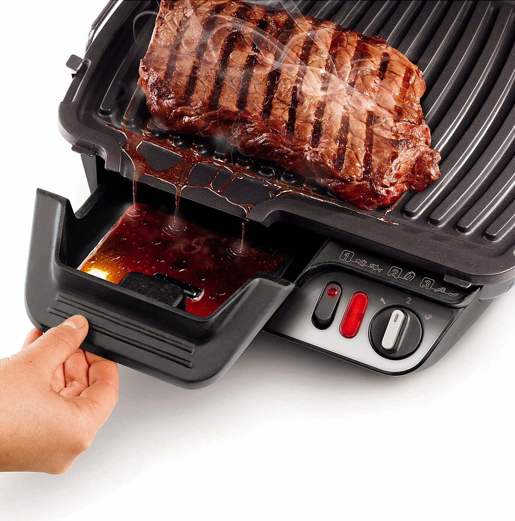 TEFAL | UltraCompact | GC305012 | Electric Grill | 2000 W | Stainless Steel/Black - Image 5