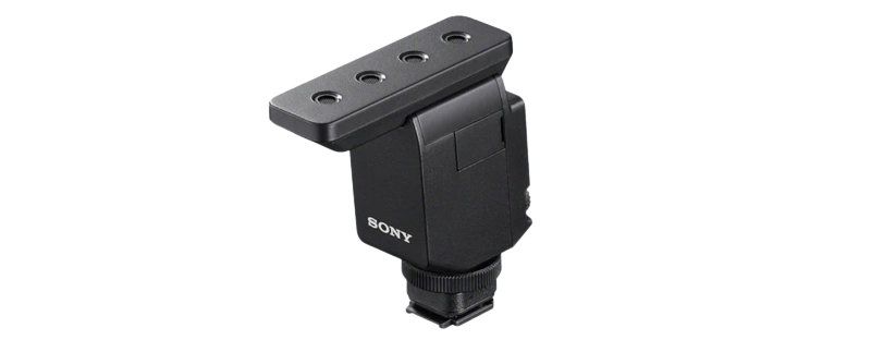 Sony | Compact Camera-Mount Digital Shotgun Microphone | ECM-B10 | Three pickup modes: Multidirectional, unidirectional and circular; Simple switching; Digital signal processing; Highly effective noise reduction filter; Digital audio transmission