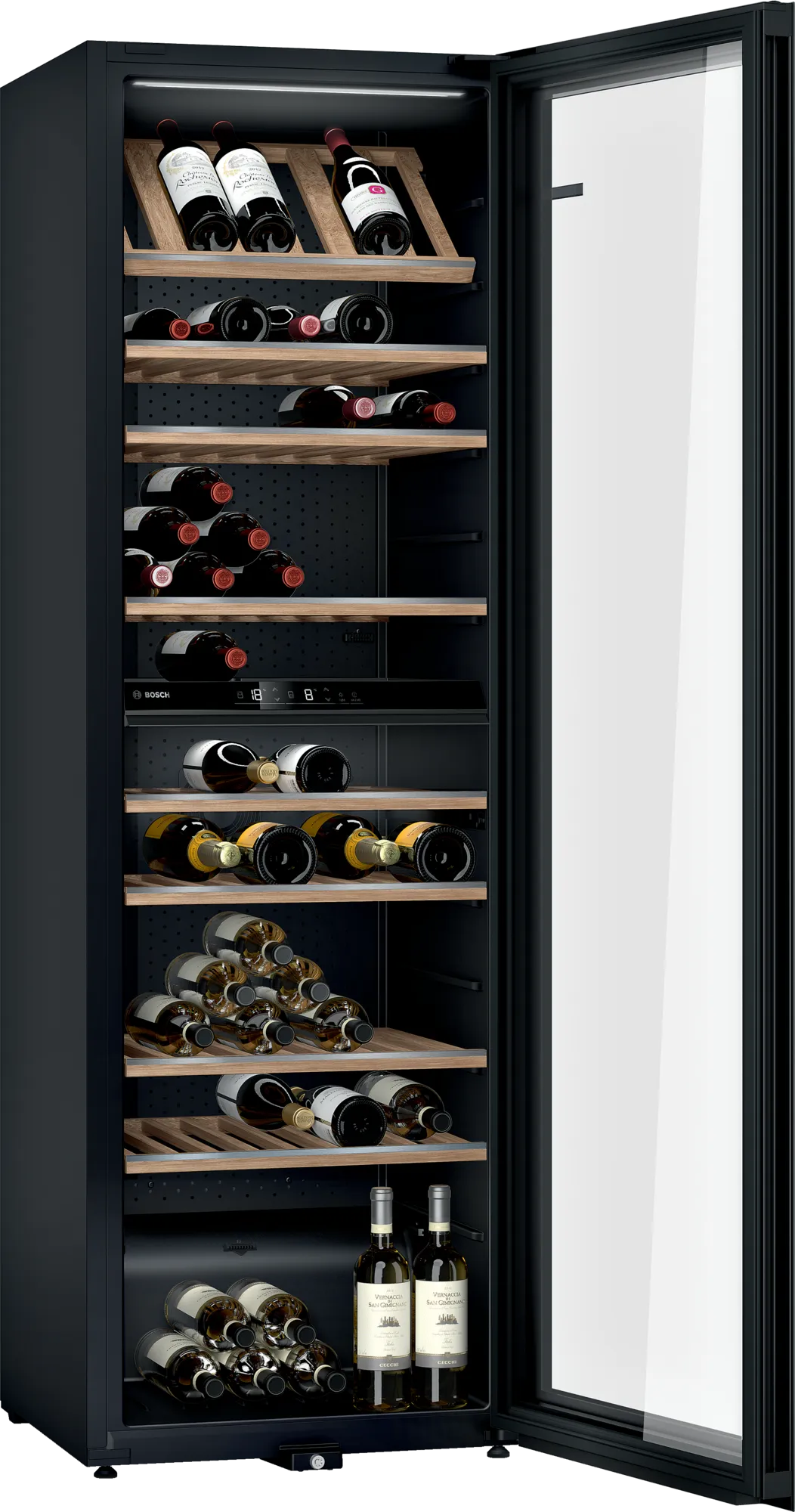 Bosch | Wine Cooler | KWK36ABGA | Energy efficiency class G | Free standing | Bottles capacity 199 | Black - Image 3