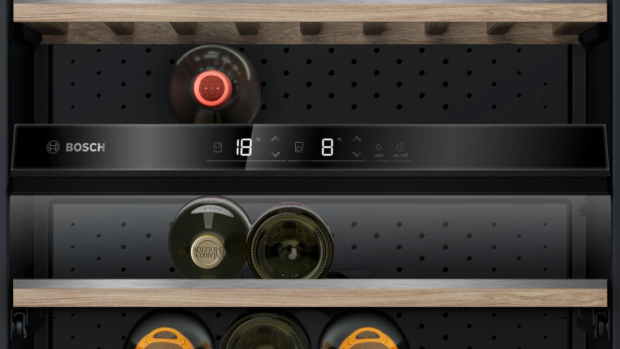 Bosch | Wine Cooler | KWK36ABGA | Energy efficiency class G | Free standing | Bottles capacity 199 | Black - Image 4