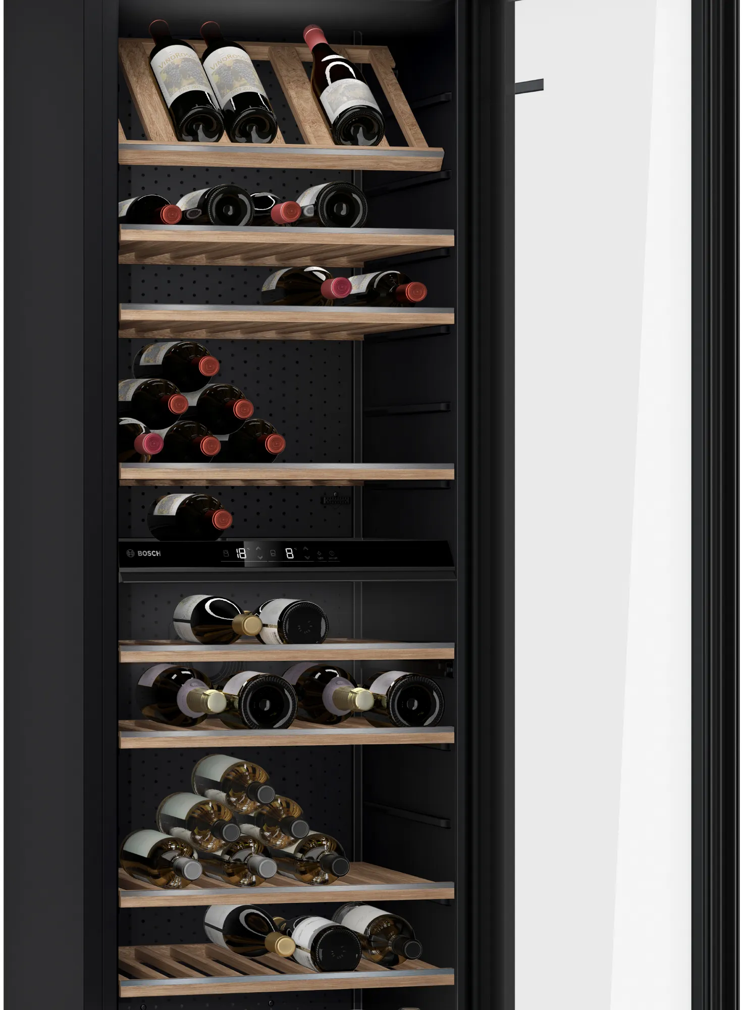 Bosch | Wine Cooler | KWK36ABGA | Energy efficiency class G | Free standing | Bottles capacity 199 | Black - Image 5