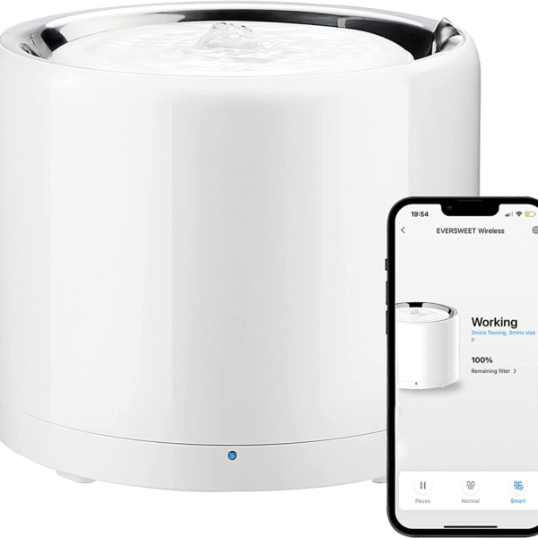 PETKIT | Smart Pet Drinking Fountain | Eversweet 3 Pro (Wireless Pump) | Capacity 1.35 L | Filtering | Material Stainless Steel, ABS | White