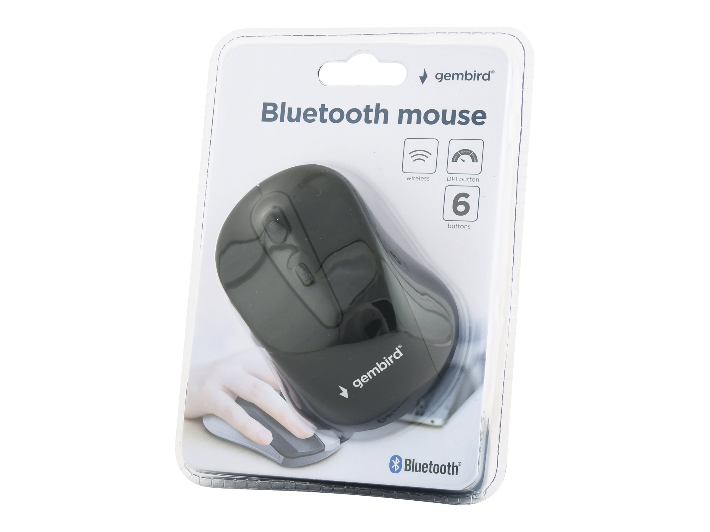 Gembird | MUSWB2 | 6 button | Optical Bluetooth mouse | Black, Grey - Image 6