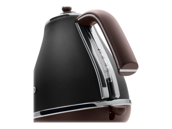 Delonghi | Icona Vintage | KBOV2001BK | Standard kettle | 2000 W | 1.7 L | Stainless steel | 360° rotational base | Black - Image 6