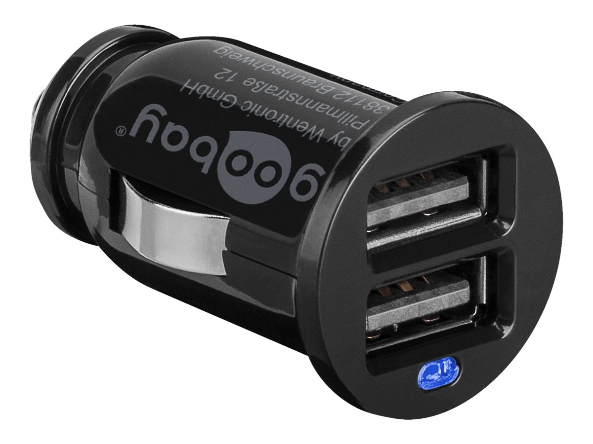 Twin USB Car Charger (2x USB) | Goobay | Goodbay Dual USB car charger 2,1A | 5 V - Image 2
