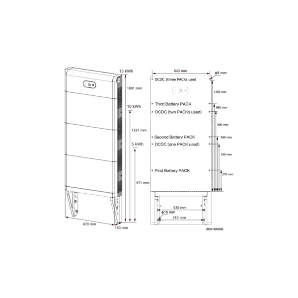 Huawei | Wall Mounting Bracket | LUNA2000-5-E0 - Image 2