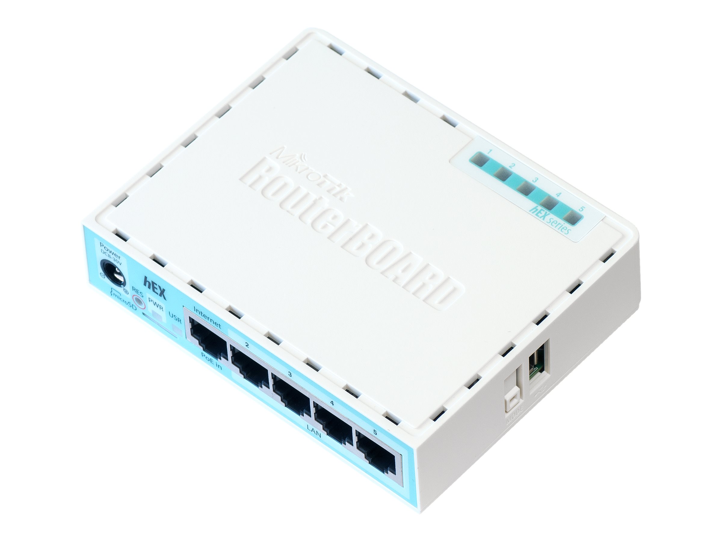Mikrotik Wired Ethernet Router (No Wifi) RB750Gr3, hEX, Dual Core 880MHz CPU, 256MB RAM, 16 MB (MicroSD), 5xGigabit LAN, USB, PCB and Voltage temperature monitor, Beeper, IP20, Plastic Case, RouterOS L4 | Ethernet Router hEX | RB750Gr3 | No Wi-Fi | Ethernet LAN (RJ-45) ports 5 | Mesh Support No | MU-MiMO No | No mobile broadband | 1 | 12 month(s)