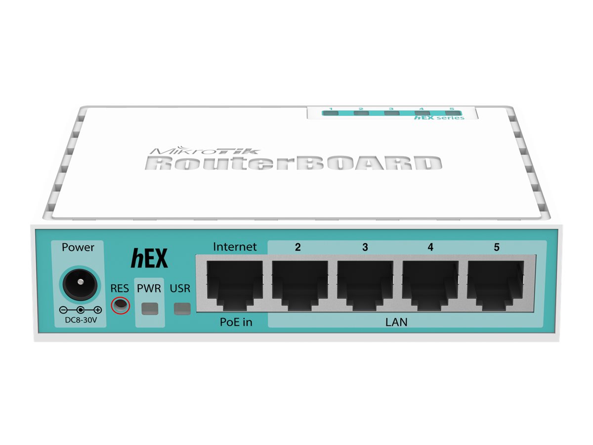 Mikrotik Wired Ethernet Router (No Wifi) RB750Gr3, hEX, Dual Core 880MHz CPU, 256MB RAM, 16 MB (MicroSD), 5xGigabit LAN, USB, PCB and Voltage temperature monitor, Beeper, IP20, Plastic Case, RouterOS L4 | Ethernet Router hEX | RB750Gr3 | No Wi-Fi | Ethernet LAN (RJ-45) ports 5 | Mesh Support No | MU-MiMO No | No mobile broadband | 1 | 12 month(s) - Image 3
