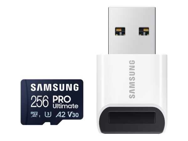 Samsung | MicroSD Card with Card Reader | PRO Ultimate | 256 GB | microSDXC Memory Card | Flash memory class U3, V30, A2 - Image 2