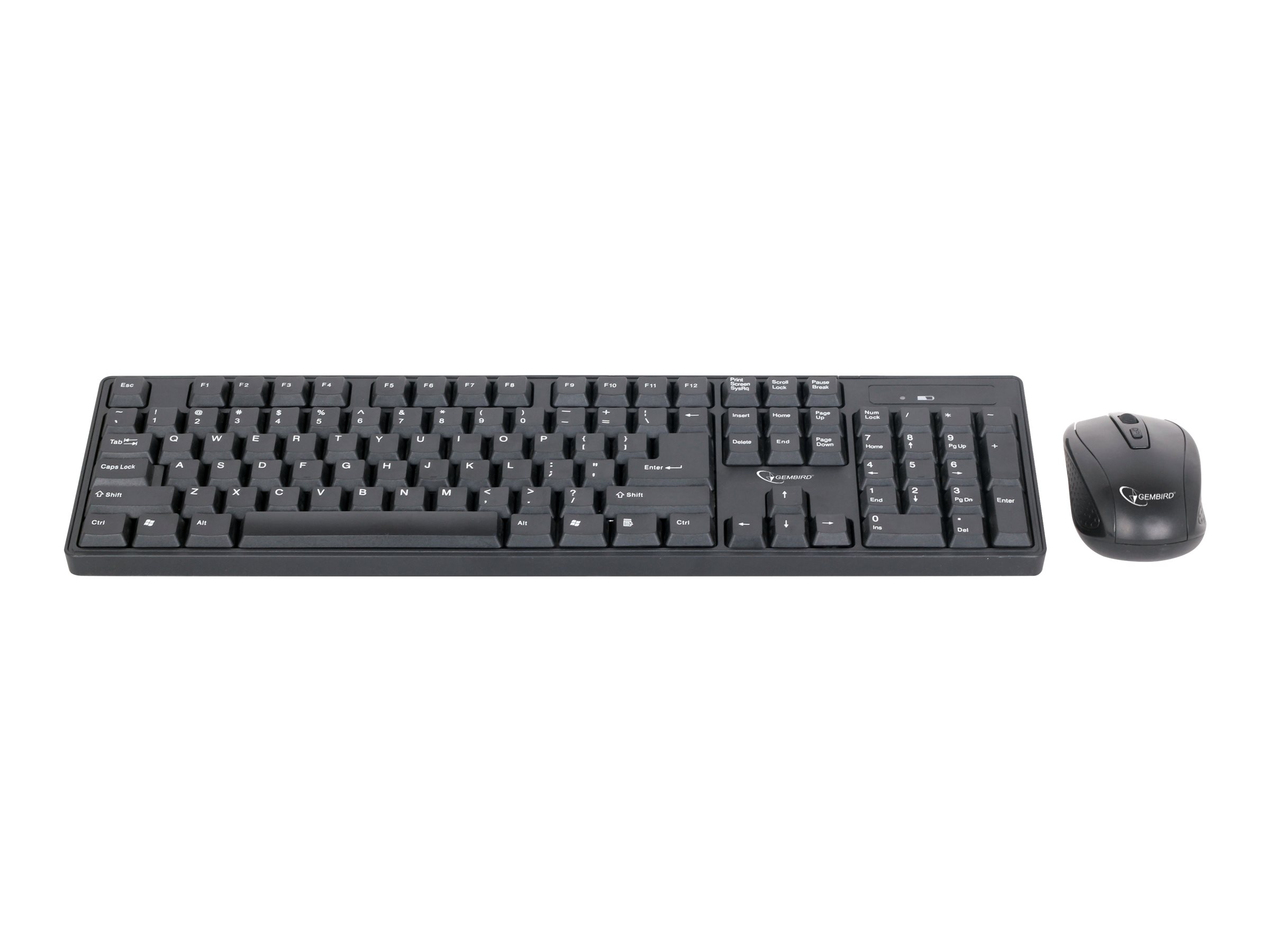 Gembird | Keyboard and mouse | KBS-W-01 | Keyboard and Mouse Set | Wireless | Mouse included | Batteries included | US | Black | 390 g | Numeric keypad - Image 4