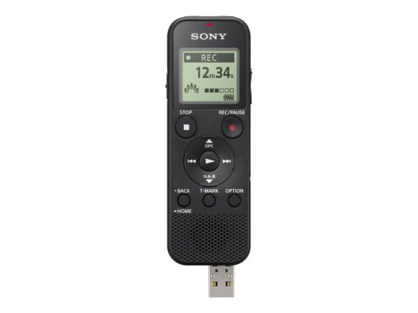 Sony | ICD-PX370 | Black | Monaural | MP3 playback | MP3 | 9540 min | Mono Digital Voice Recorder with Built-in USB - Image 4