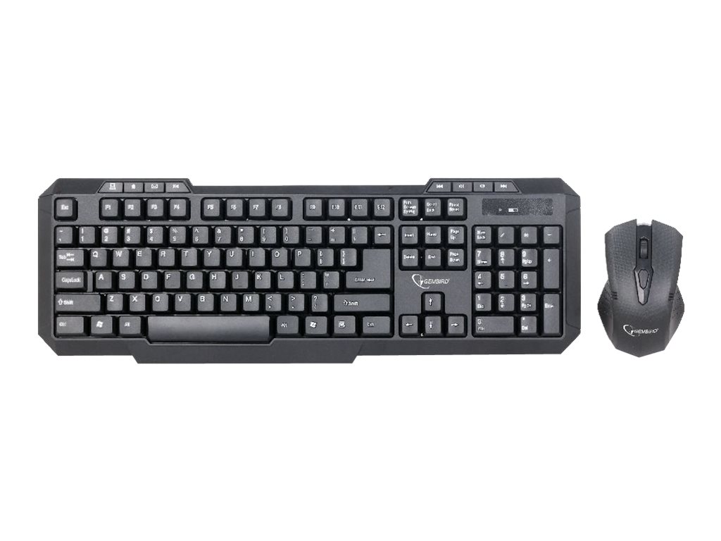 Gembird | Desktop Set | KBS-WM-02 | Keyboard and Mouse Set | Wireless | Mouse included | US | Black | USB | US | 450 g | Numeric keypad | Wireless connection - Image 2
