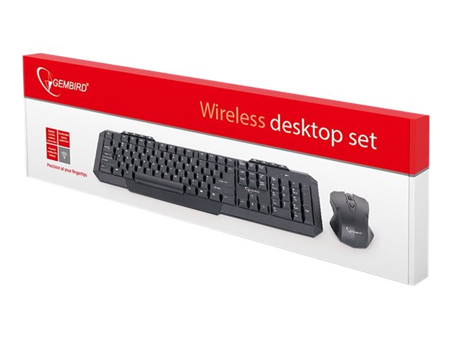 Gembird | Desktop Set | KBS-WM-02 | Keyboard and Mouse Set | Wireless | Mouse included | US | Black | USB | US | 450 g | Numeric keypad | Wireless connection - Image 4