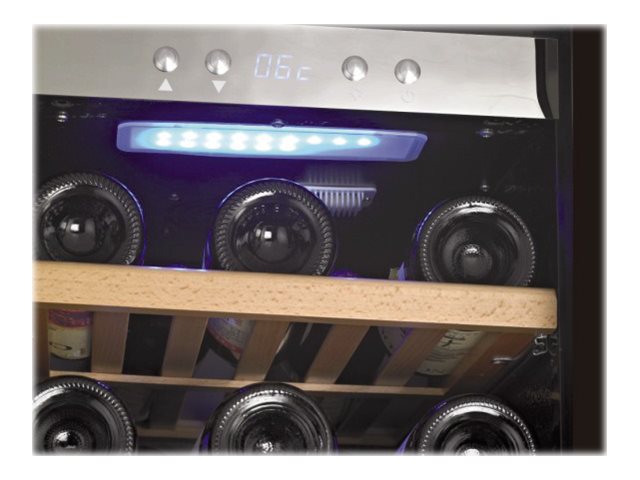 Caso | Wine cooler | Wine Comfort 66 | Energy efficiency class G | Showcase | Free standing | Bottles capacity Up to 66 bottles | Cooling type Compressor technology | Stainless steel/Black - Image 3