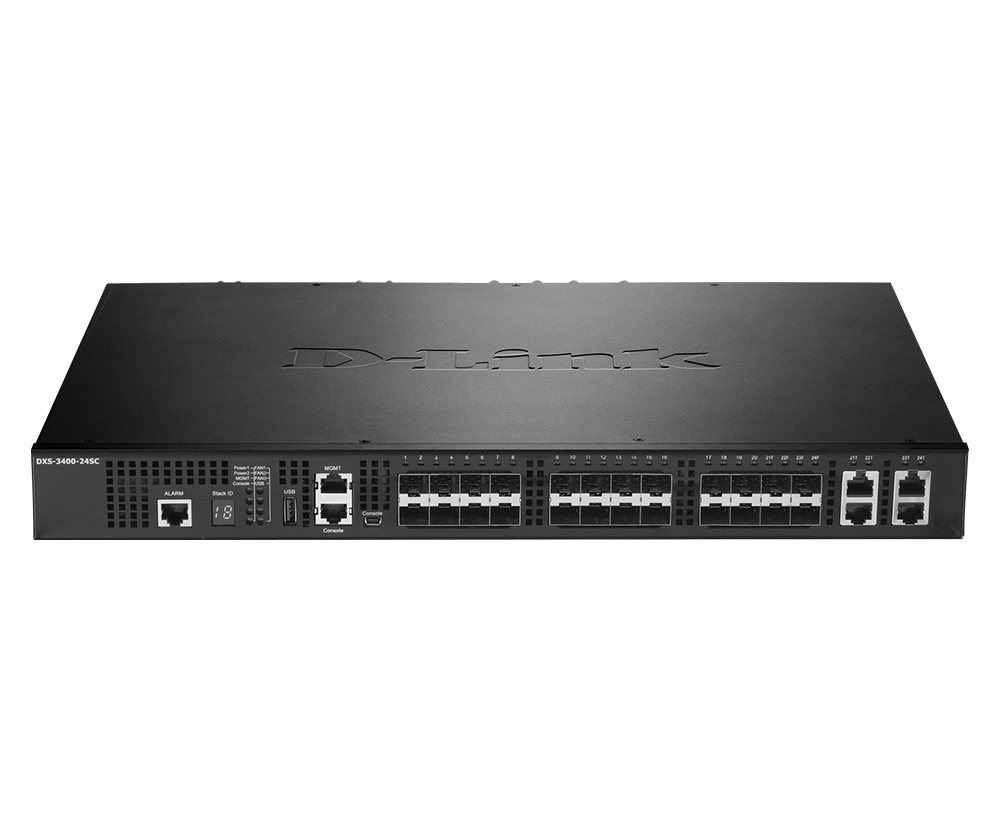 D-Link | 24-Port Gigabit Ethernet Smart Managed Switches | DXS-3400-24SC | Managed L2+ | Desktop | SFP+ ports quantity 24