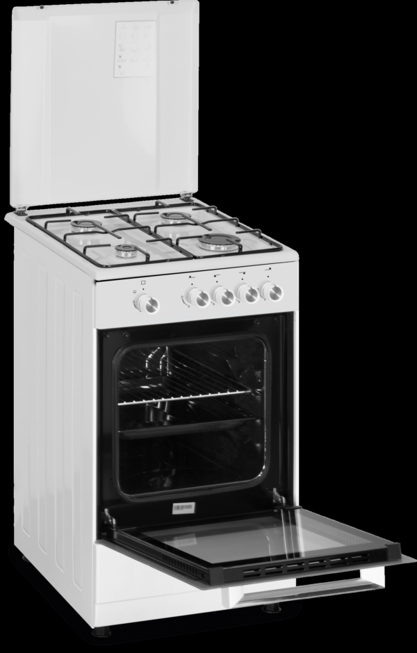 Simfer | Cooker | 4401SGRBB.1 | Hob type Gas | Oven type Gas | White | Width 50 cm | Depth 55 cm | 49 L - Image 4