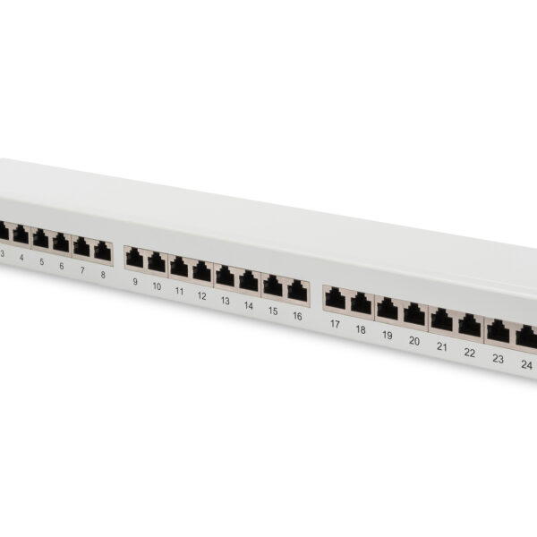 Digitus | Patch Panel | DN-91524S | White | Category: CAT 5e; Ports: 24 x RJ45; Retention strength: 7.7 kg; Insertion force: 30N max | 48.2 x 4.4 x 10.9 cm