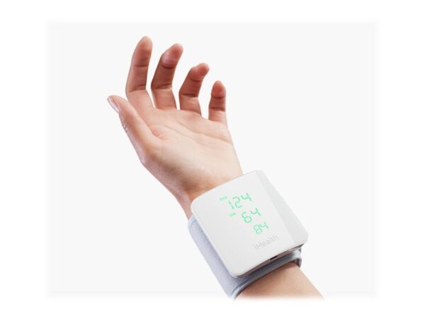 iHealth | Wrist Blood Pressure Monitor | BP7S | White | Blood pressure readings are stored on the secure, free, HIPAA compliant iHealth Cloud. Monitor blood pressure and pulse trends with intuitive charts and share data with your doctor in PDF or spreadsheet format right from your smartphone, tablet or computer. Wireless communication: Bluetooth V3.0+EDR Class 2 SPP. Measuring method: Oscillometric, automatic inflation and measurement. | Wireless | Weight 105 g - Image 5
