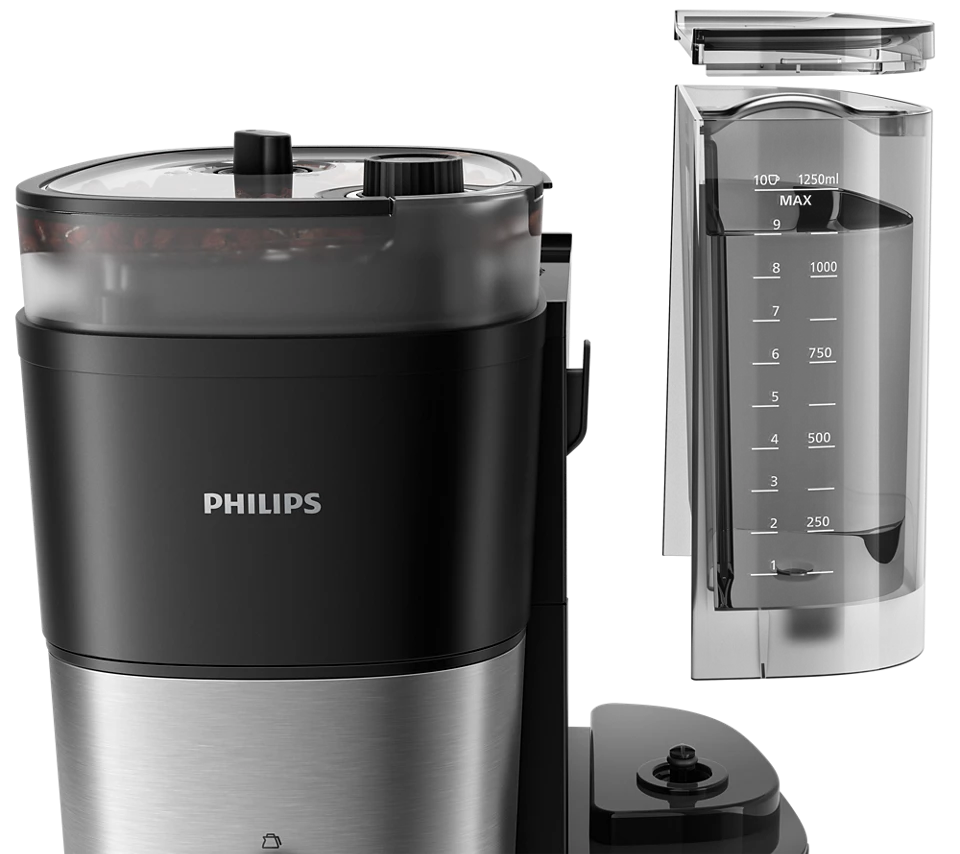 Philips | All-in-1 Brew Coffee Machine | HD7900/50 | Ground | Black/Stainless Steel - Image 2